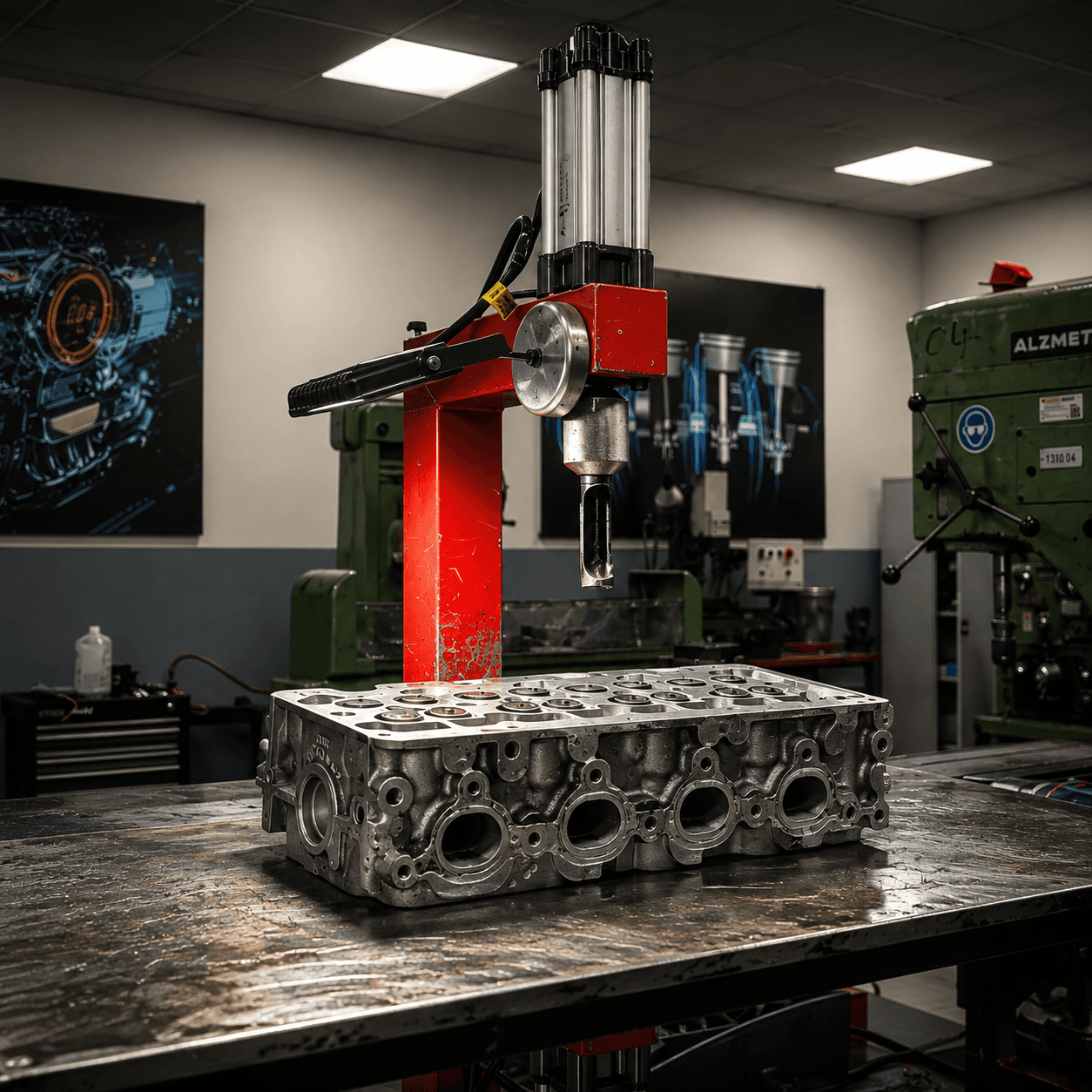 Precision machining equipment in the CarPoint engine workshop